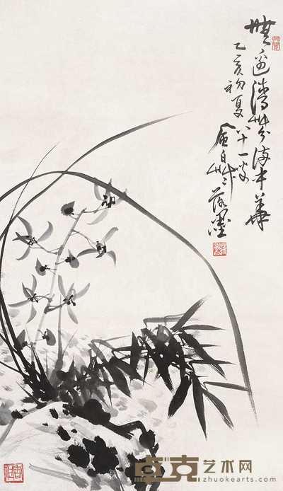 蒋凤白 1995年作 兰竹图 镜心 80×47cm